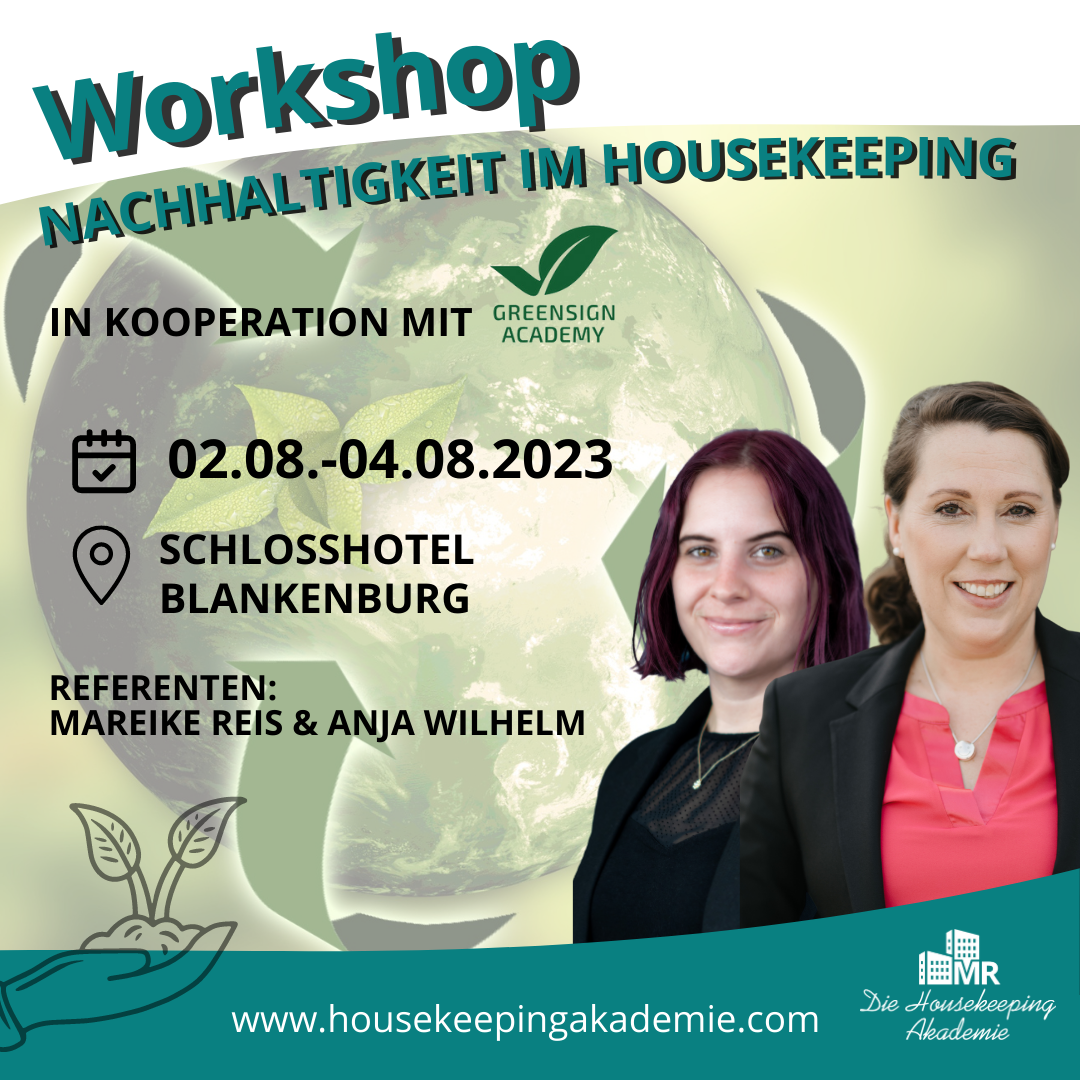 Ankündigung des Workshops Nachhaltigkeit vom 2. August bis 4. August im Schlosshotel Blankenburg